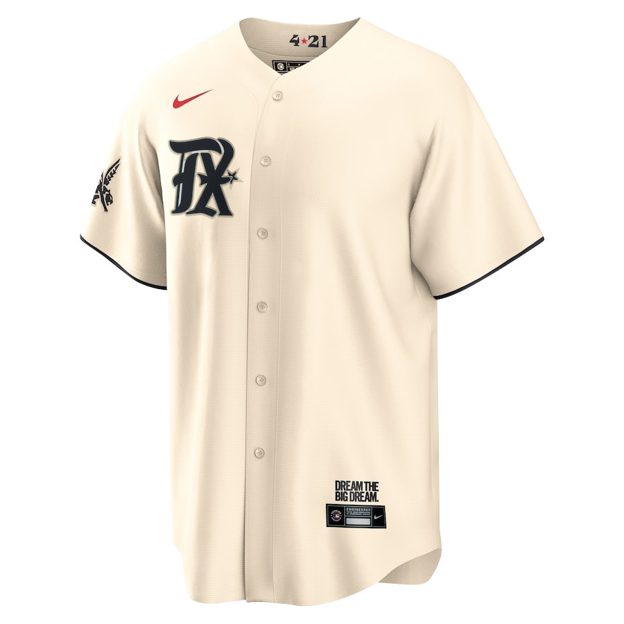 Alternative view of Corey Seager 5 Texas Rangers Journey 2023 City Connect Player Men Jersey - Cream - JS961 