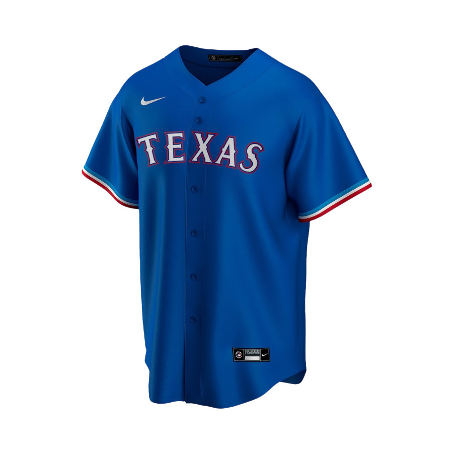 Alternative view of Corey Seager 5 Texas Rangers Signed Posture 2023 Alternate Player YOUTH Jersey - Royal - JS727 
