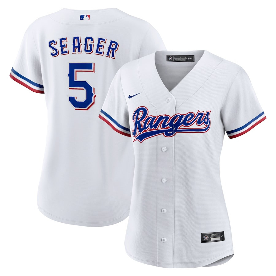 Corey Seager 5 Texas Rangers Women Home Player Jersey - White - JS209 