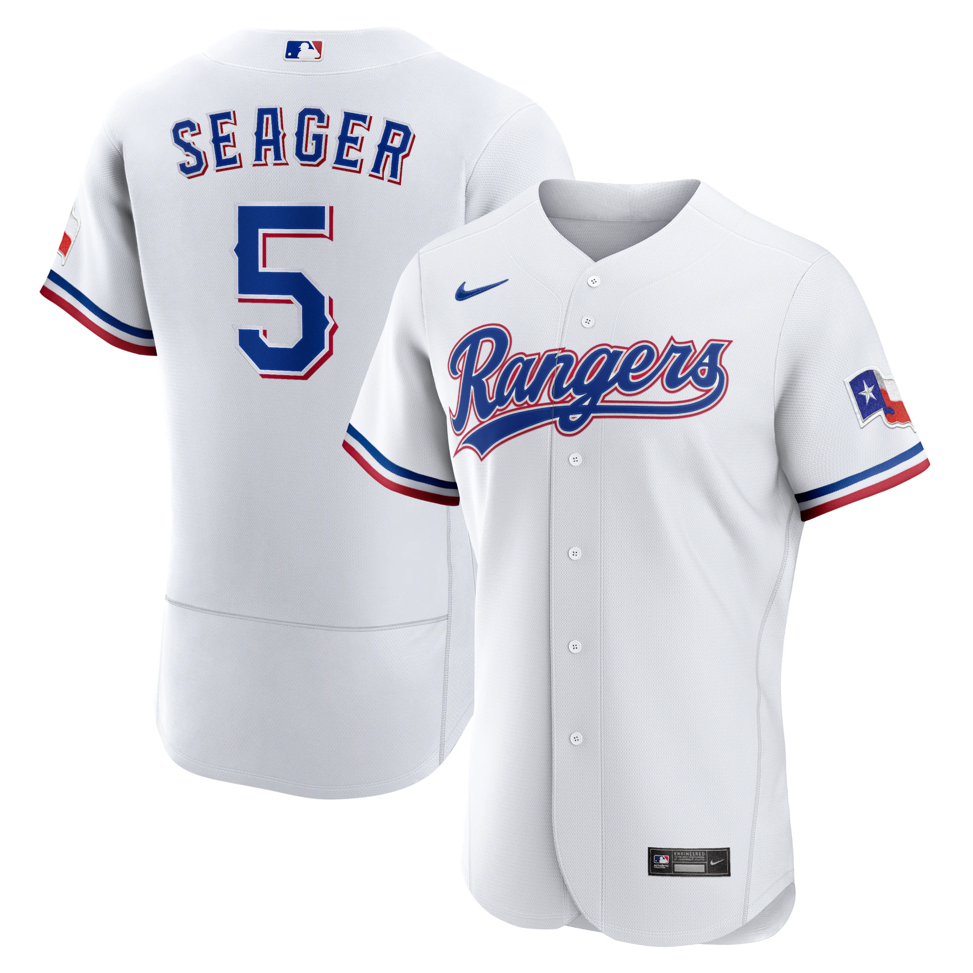 Alternative view of Corey Seager Texas Rangers Home Authentic Player Jersey – White