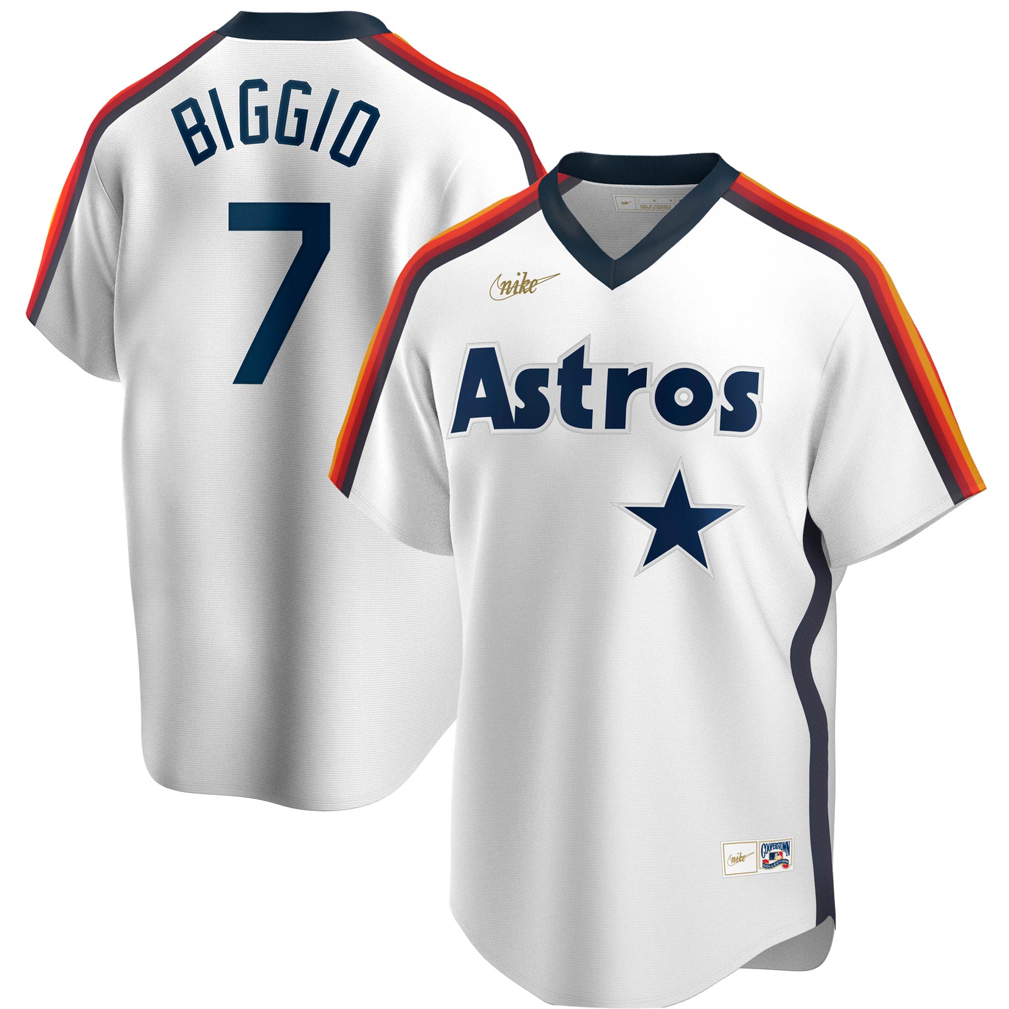 Craig Biggio Houston Astros Home Cooperstown Collection Logo Player Jersey – White