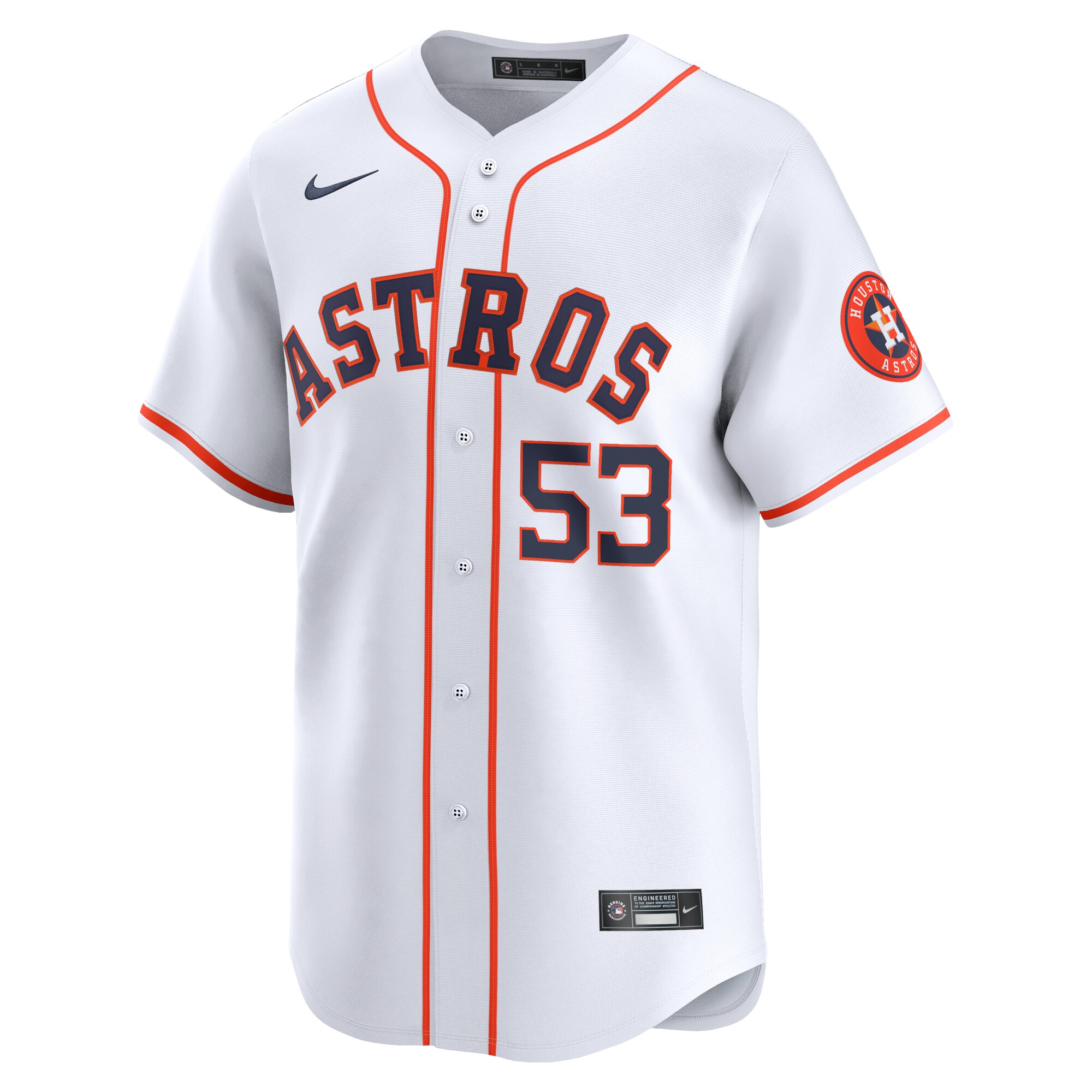 Alternative view of Cristian Javier Houston Astros Home Limited Player Jersey - White