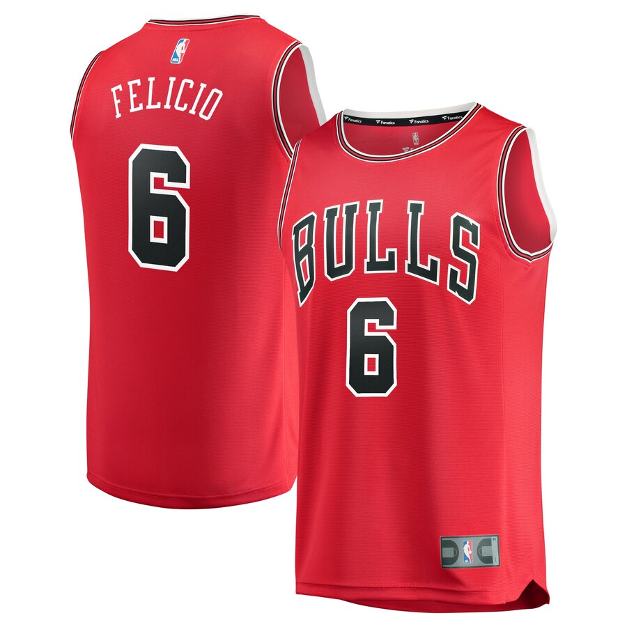 Cristiano Felicio Chicago Bulls Fanatics Branded Fast Break Road Replica Player Jersey Red - Icon Edition
