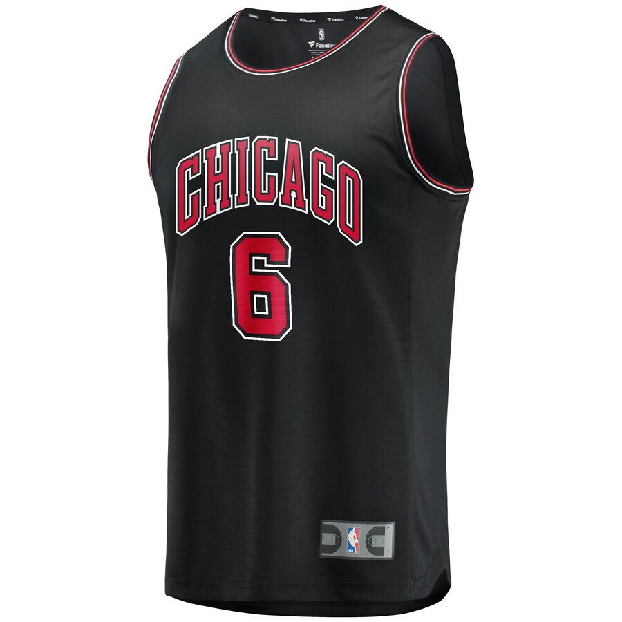 Alternative view of Cristiano Felicio Chicago Bulls Fanatics Branded Youth Fast Break Player Jersey - Statement Edition - Black