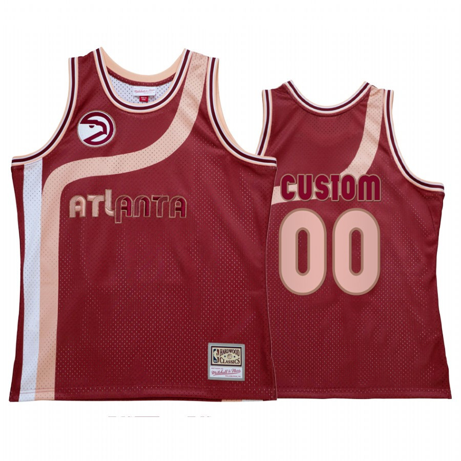 Custom 00 Atlanta Hawks My Towns Wish Jersey Red - JS300 
