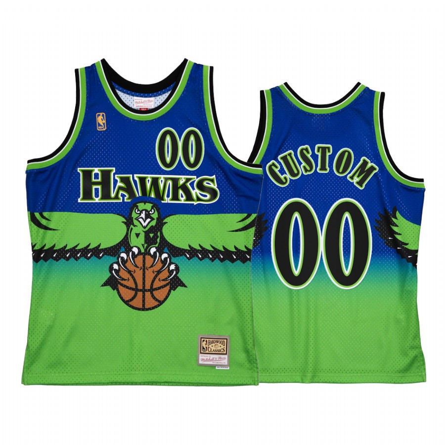 Custom 00 Atlanta Hawks Reload 2.0 Jersey Blue - JS494 