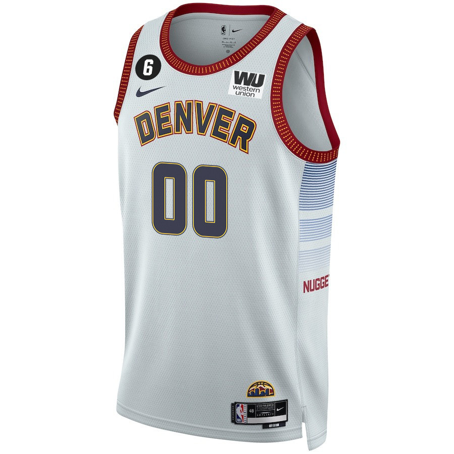 Alternative view of Custom 00 Denver Nuggets Final Champions 2023 Swingman Jersey - White - JS385 