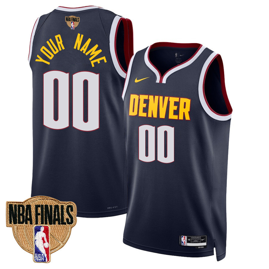 Custom 00 Denver Nuggets Final Champions 2023 Swingman YOUTH Jersey - Black - JS758 