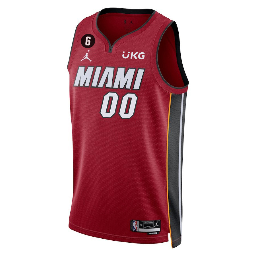 Alternative view of Custom 00 Miami Heat Final Champions 2023 Swingman Jersey - Red - JS788 