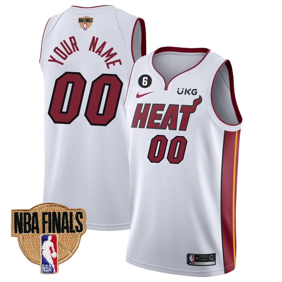 Custom 00 Miami Heat Final Champions 2023 Swingman Jersey - White - JS613 