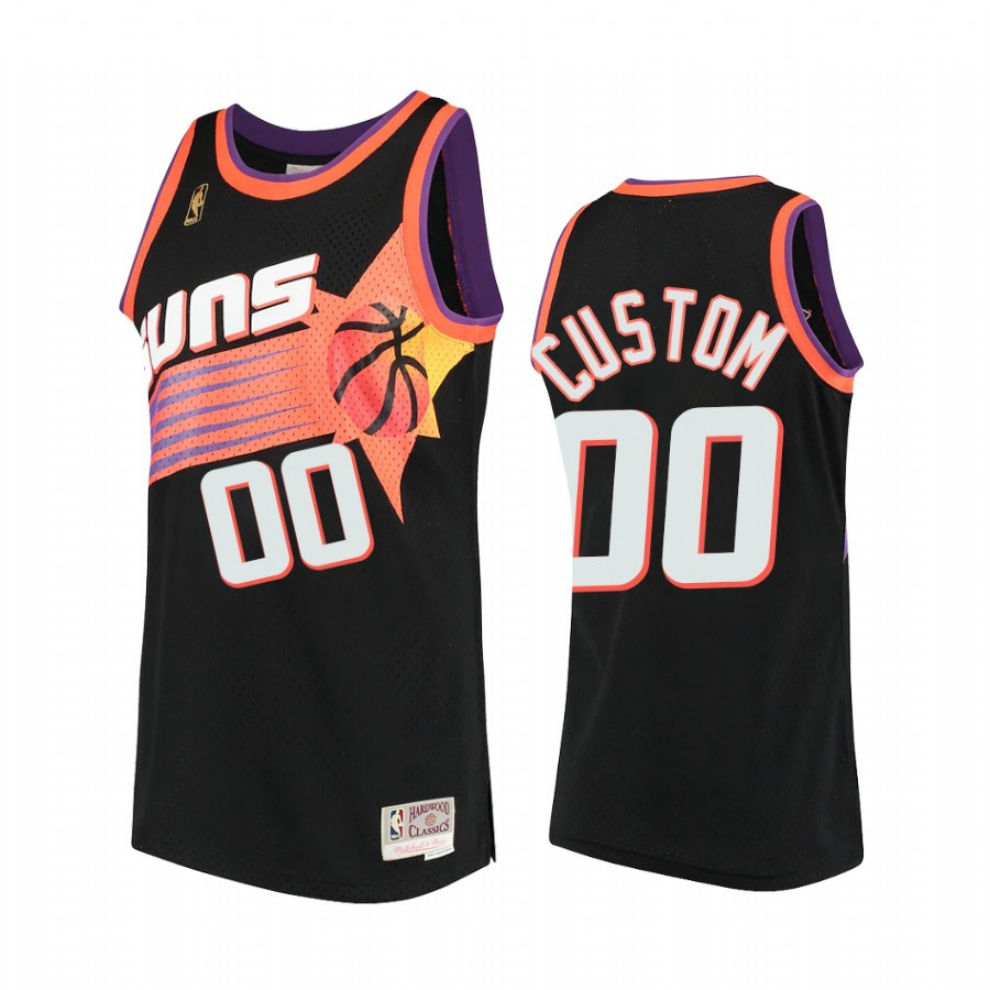 Custom 00 Phoenix Suns Hardwood Classics Jersey Black - JS215 