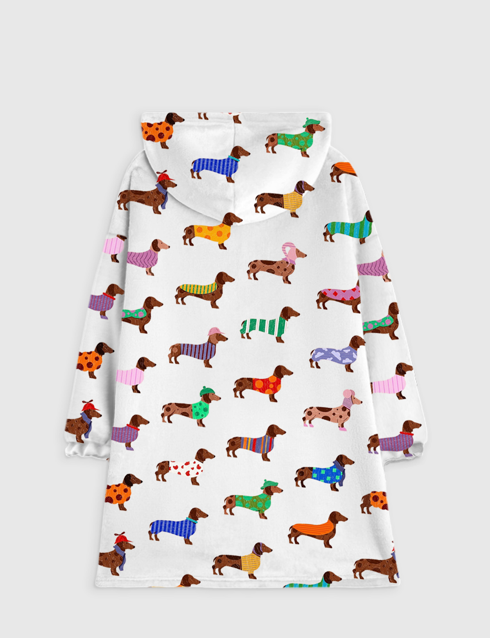 Alternative view of Dachshund Cute Dog Flannel Blanket Hoodie