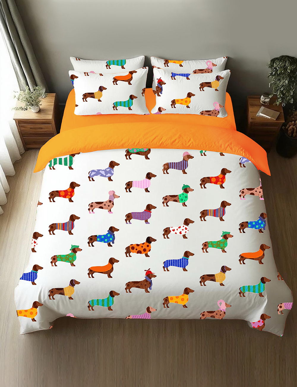 Dachshund Cute Dog Four-Piece Bedding Set