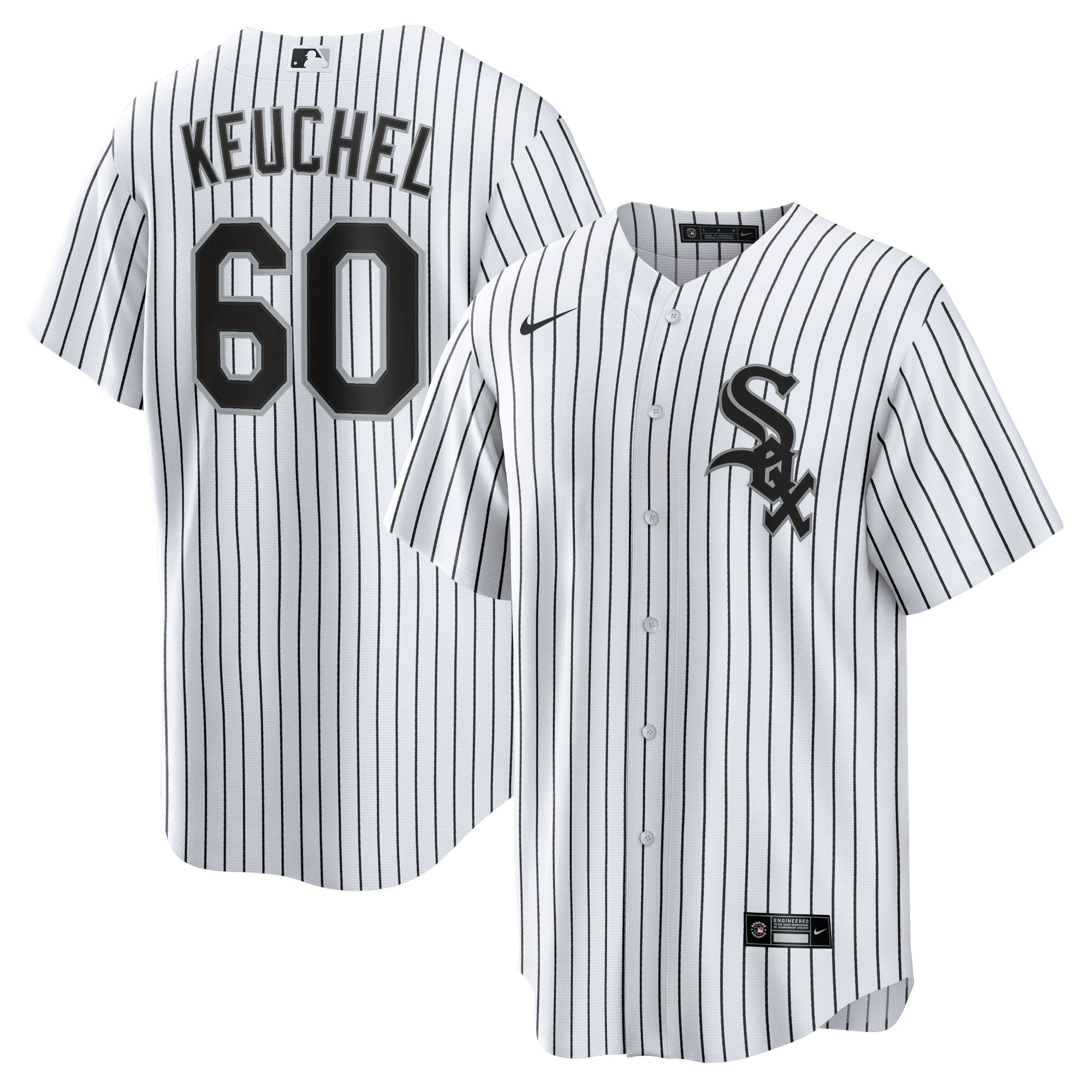 Dallas Keuchel Chicago White Sox Home Replica Player Jersey – White/black