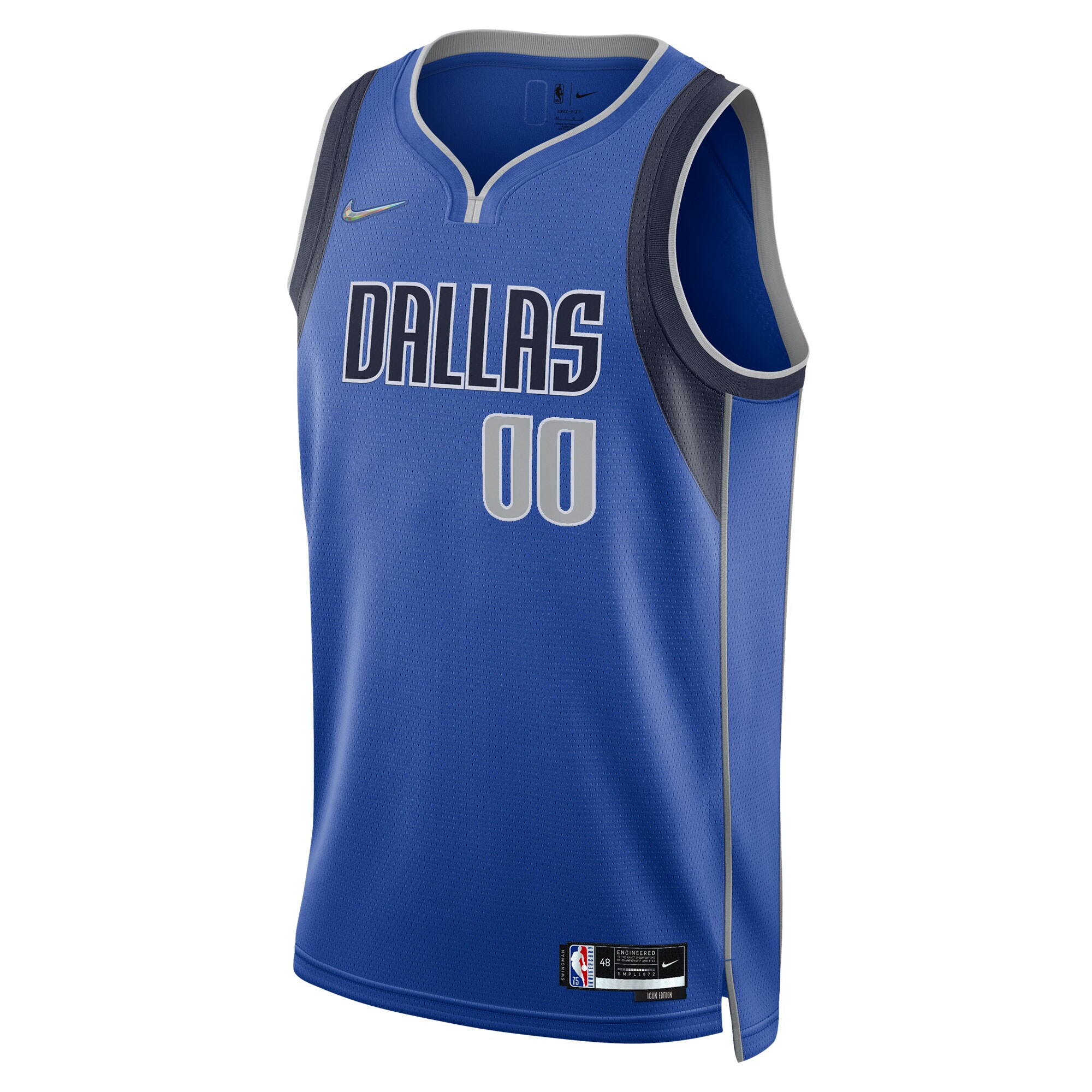 Alternative view of Dallas Mavericks 2021/22 Diamond Swingman Custom Jersey - Icon Edition - Blue