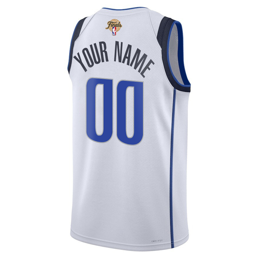 Alternative view of Dallas Mavericks 2024 FINALS PATCH Swingman Jersey Customized - Association Edition - White - JS368 