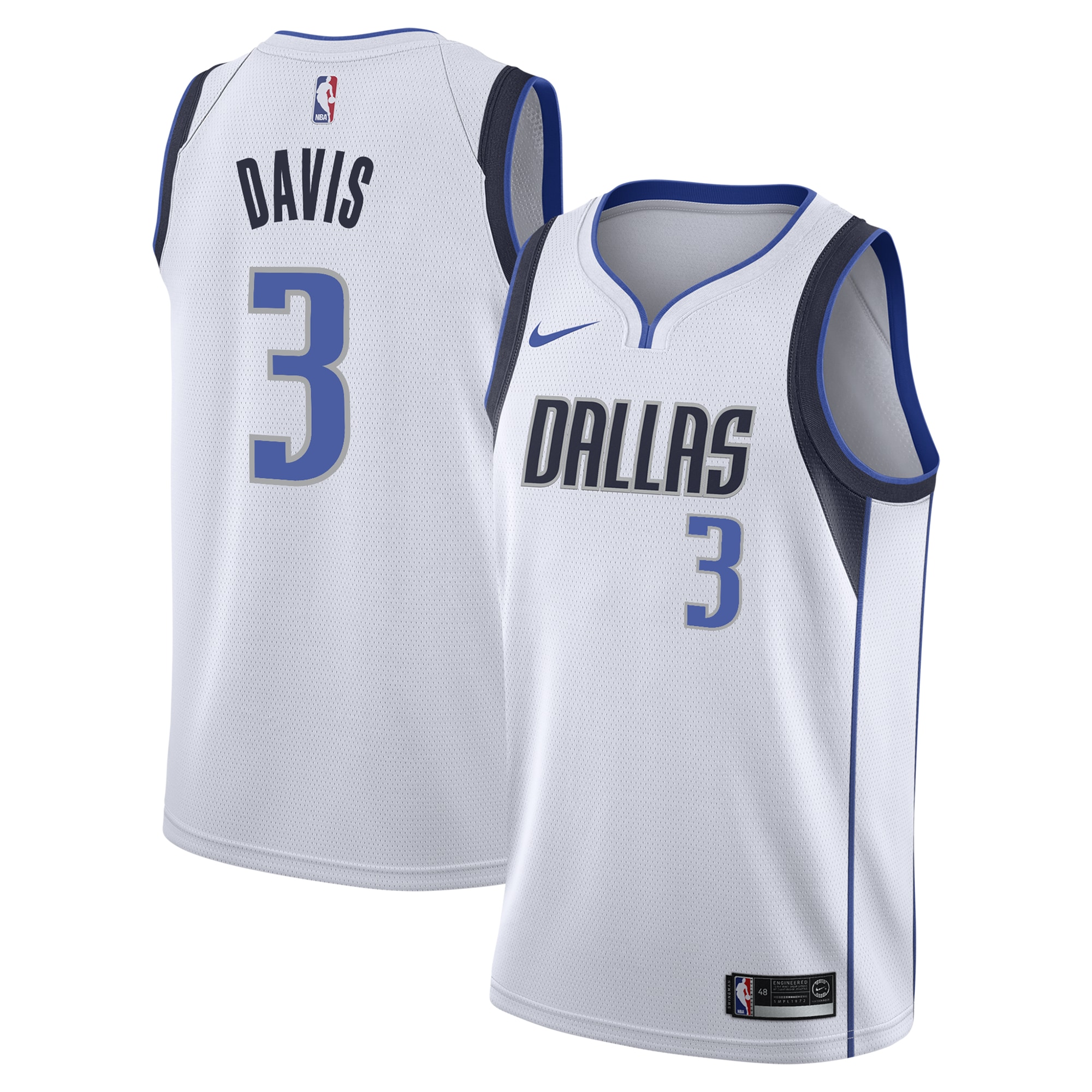 Dallas Mavericks Association Edition Swingman Jersey - White - Anthony Davis - Mens - JS371 