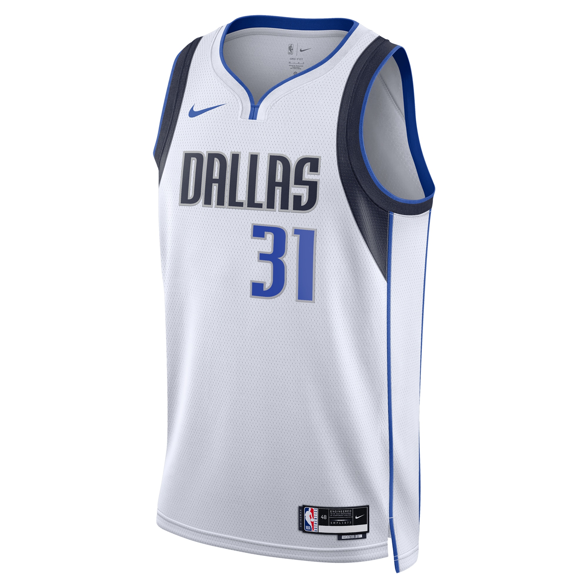 Alternative view of Dallas Mavericks Association Edition Swingman Jersey - White - Klay Thompson - Unisex - JS326 