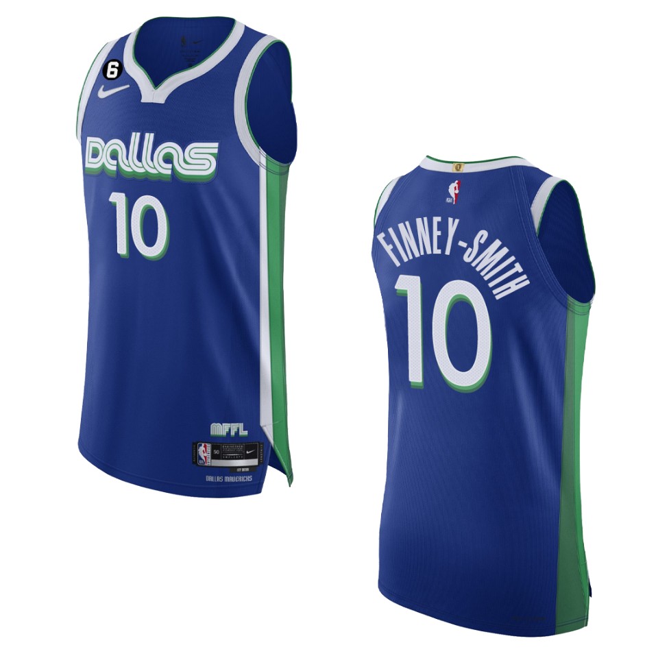 Dallas Mavericks City Edition Dorian Finney-smith 2022-23 Blue Jersey