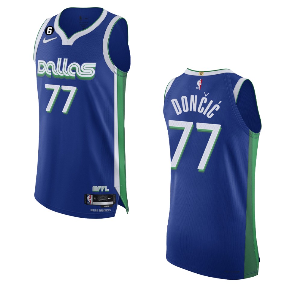 Dallas Mavericks City Edition Luka Doncic 2022-23 Blue Jersey