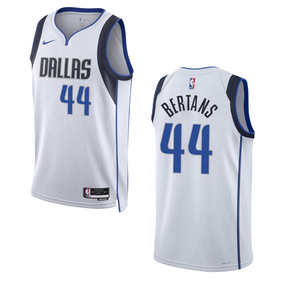 Dallas Mavericks Davis Bertans 2022-23 Association Edition White Swingman Jersey