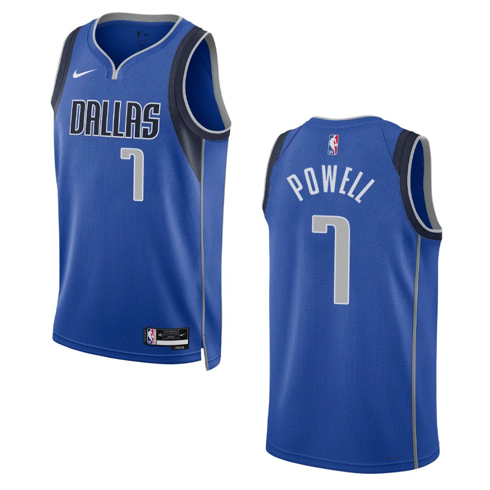 Dallas Mavericks Dwight Powell 2022-23 Icon Edition Royal Swingman Jersey