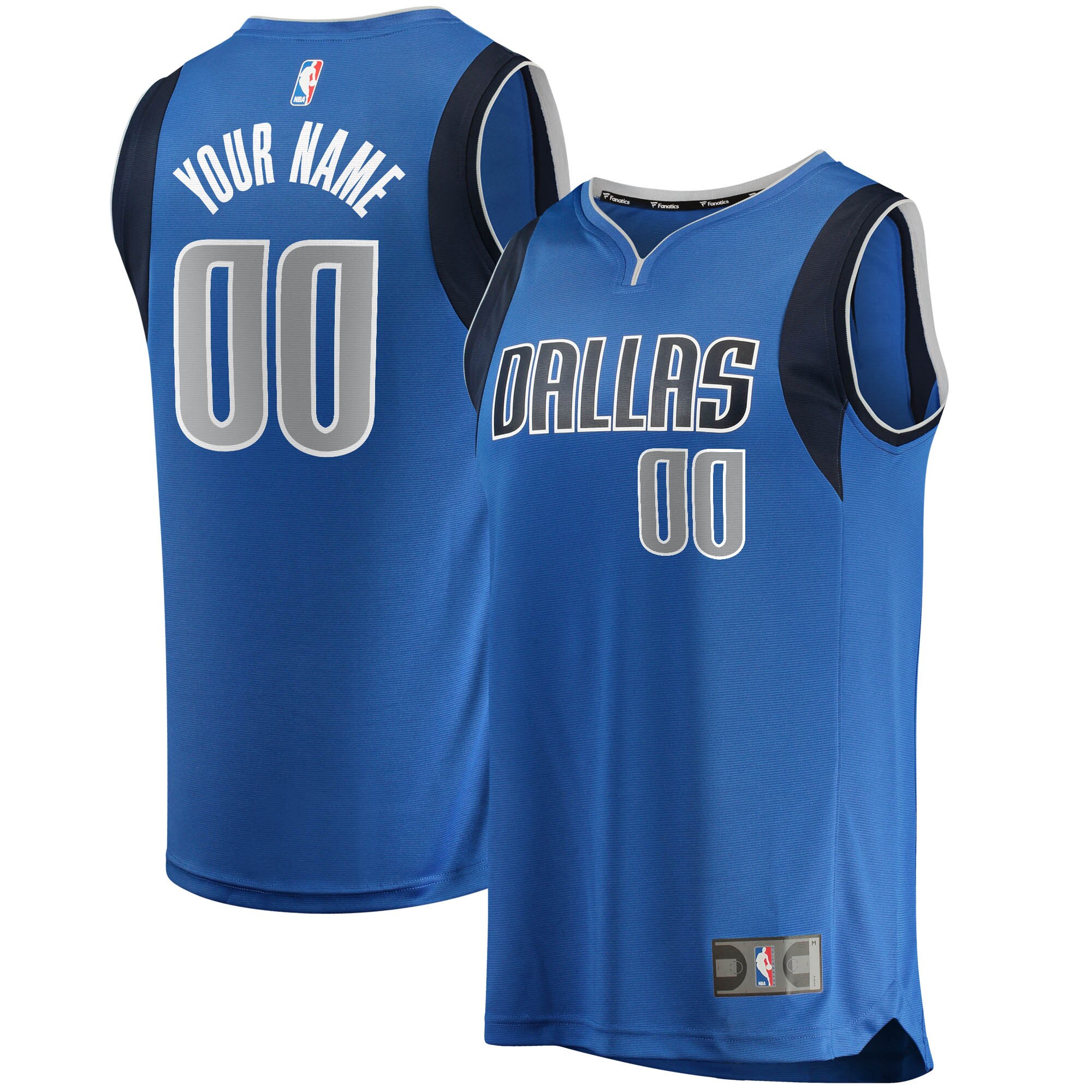 Dallas Mavericks Fanatics Fast Break Custom Replica Jersey Blue - Icon Edition