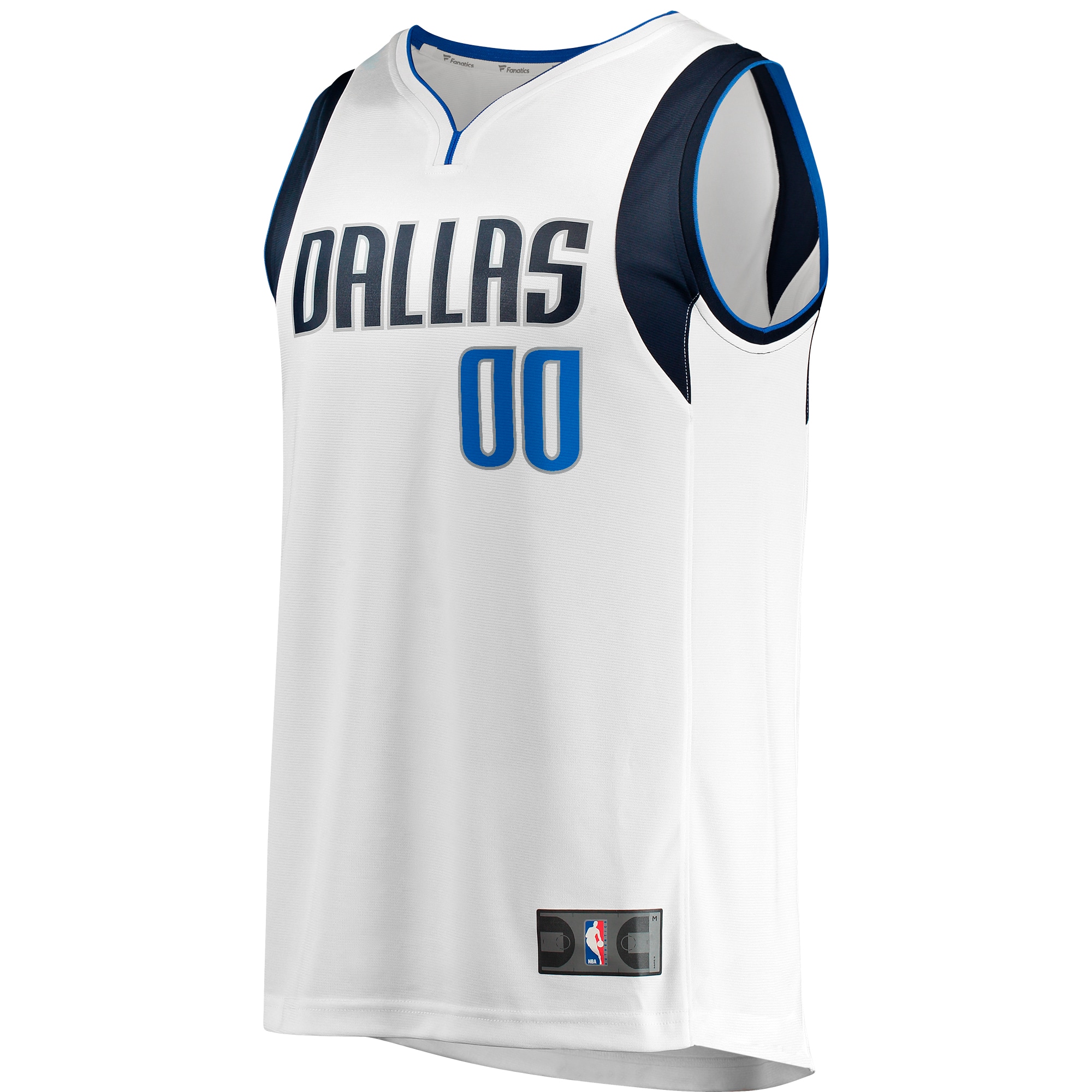 Alternative view of Dallas Mavericks Fanatics Youth Fast Break Replica Custom Jersey - Association Edition - White