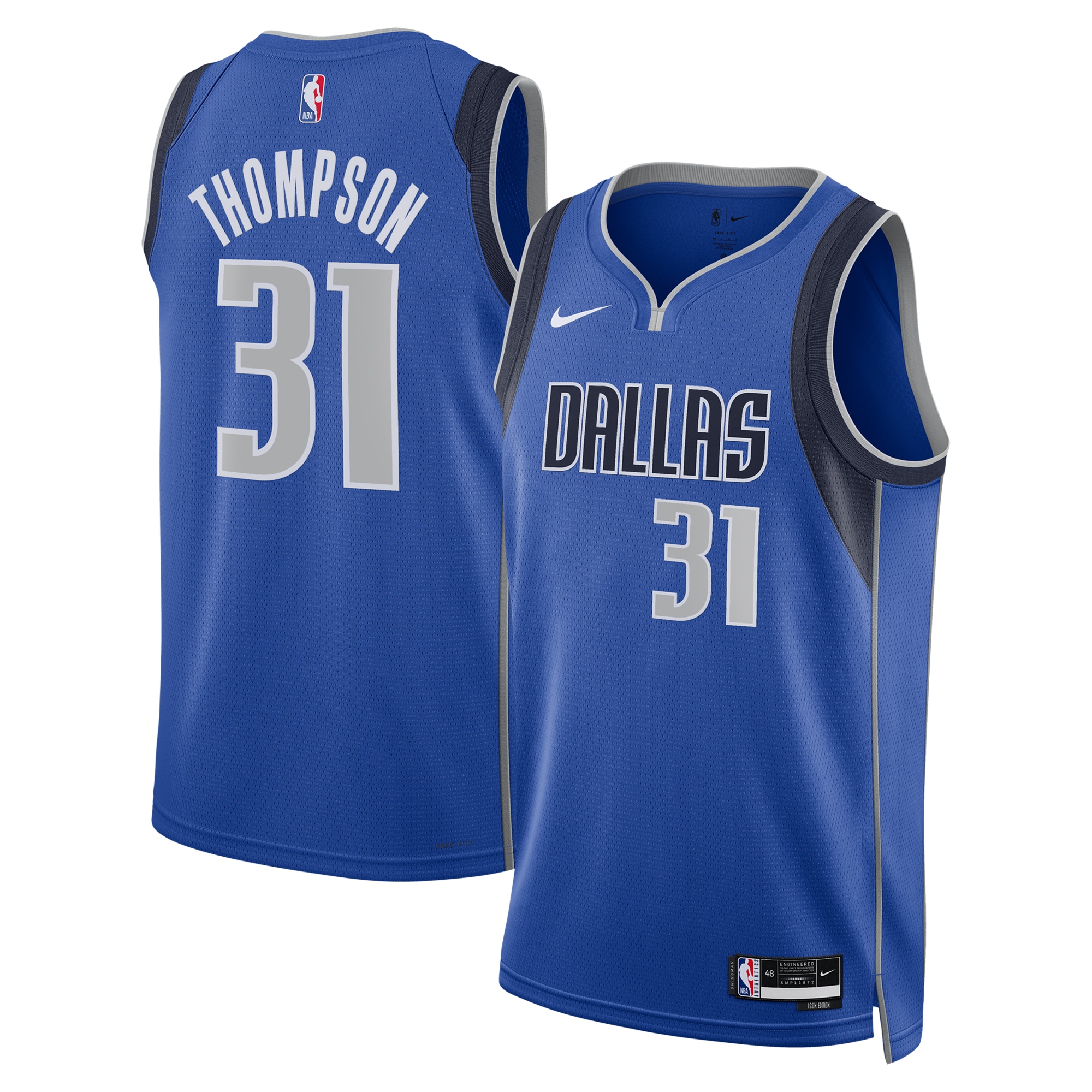 Dallas Mavericks Icon Edition Swingman Jersey - Blue - Klay Thompson - Unisex - JS610 