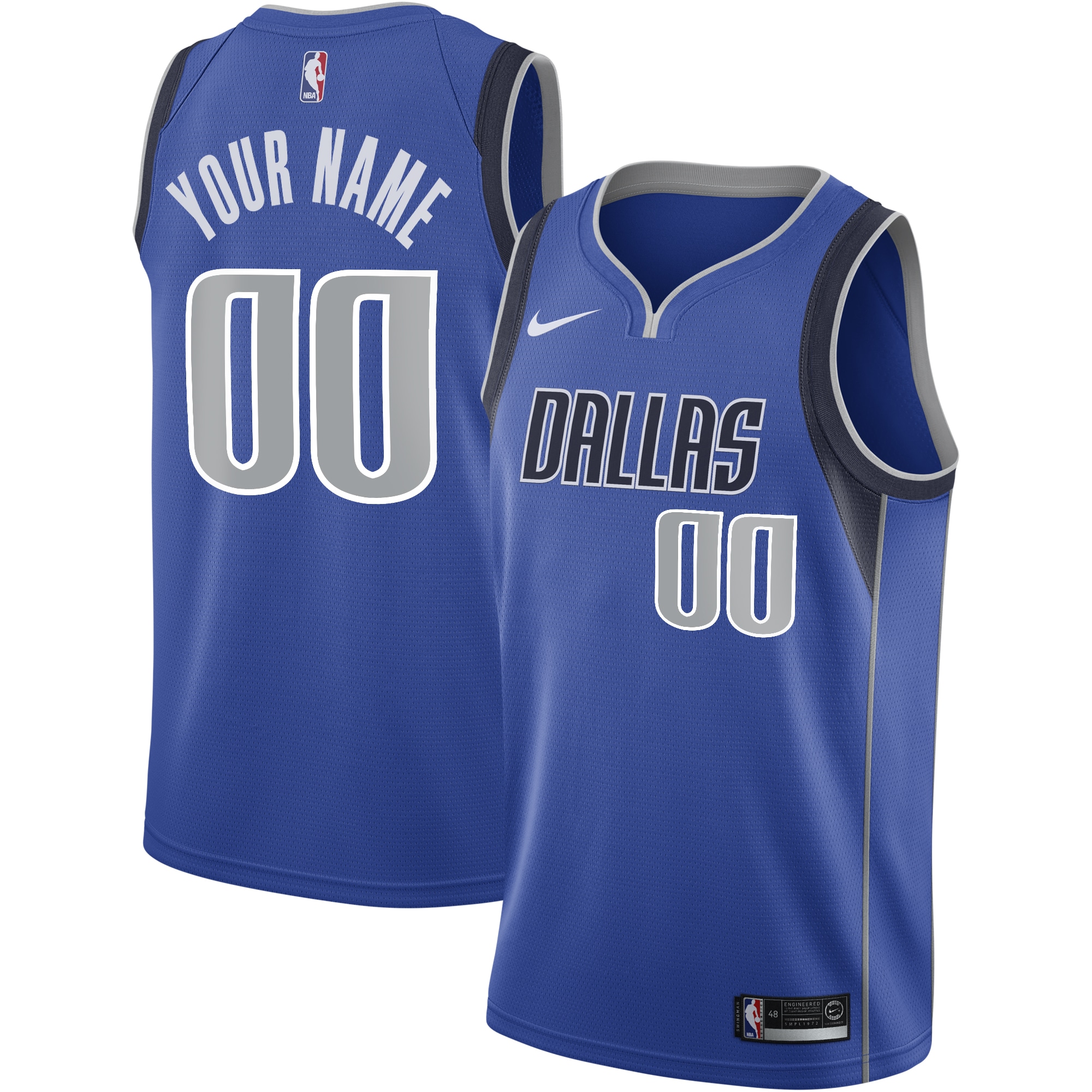 Dallas Mavericks Icon Swingman Jersey - Custom - Youth - JS456 