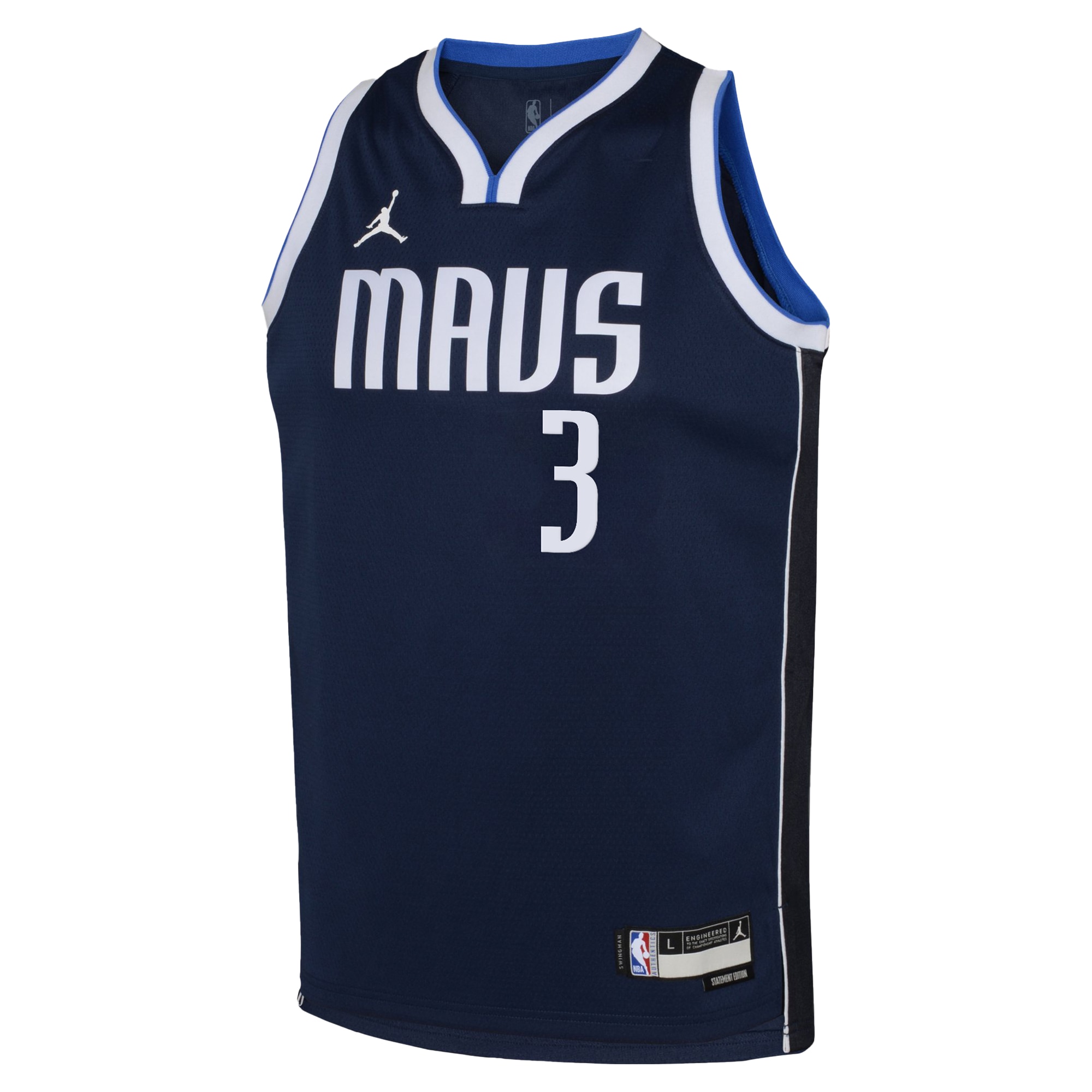 Alternative view of Dallas Mavericks Jordan Brand Statement Edition Swingman Jersey - Navy - Anthony Davis - Youth - JS567 