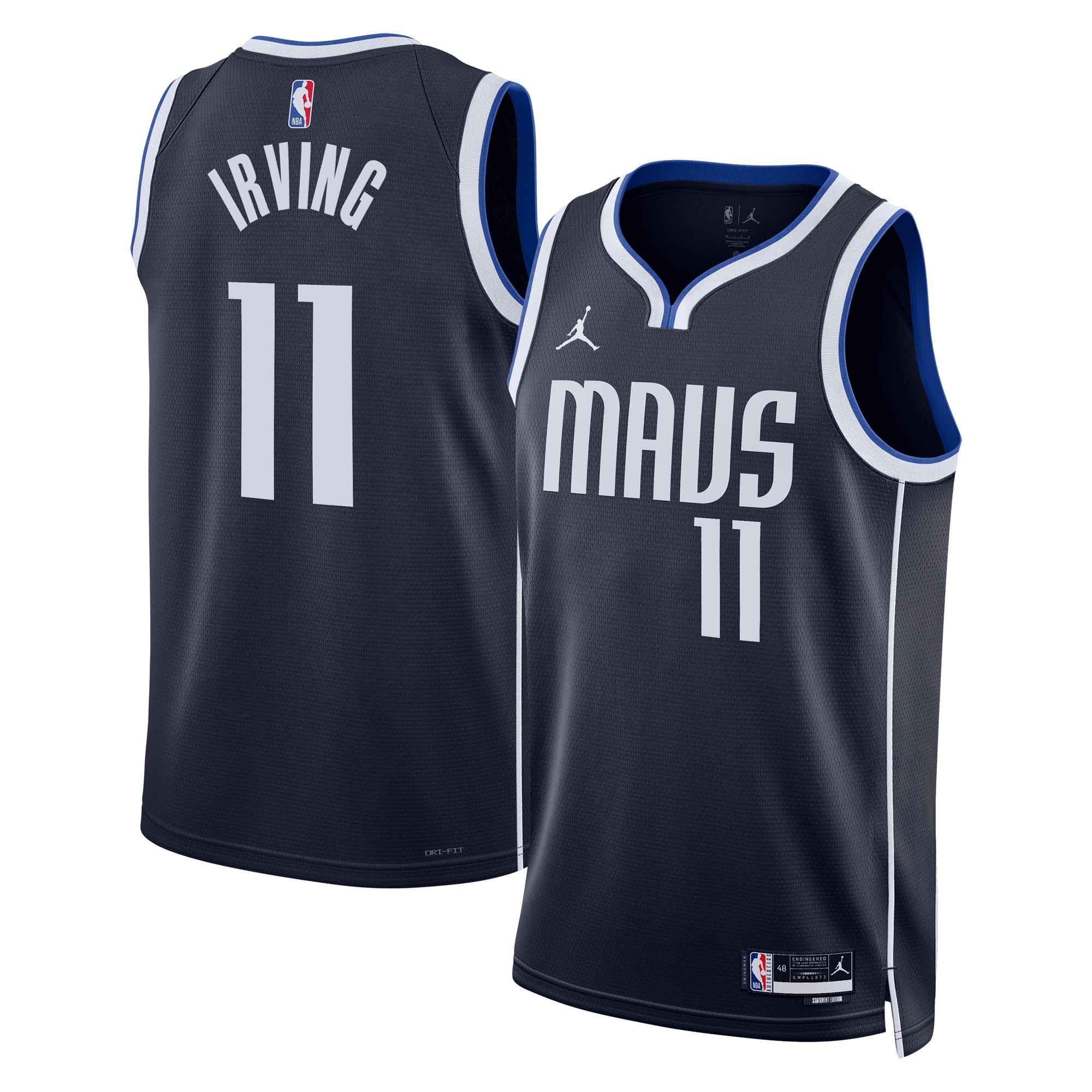 Dallas Mavericks Jordan Statement Edition Swingman Jersey - Navy - Kyrie Irving - Unisex - JS215 