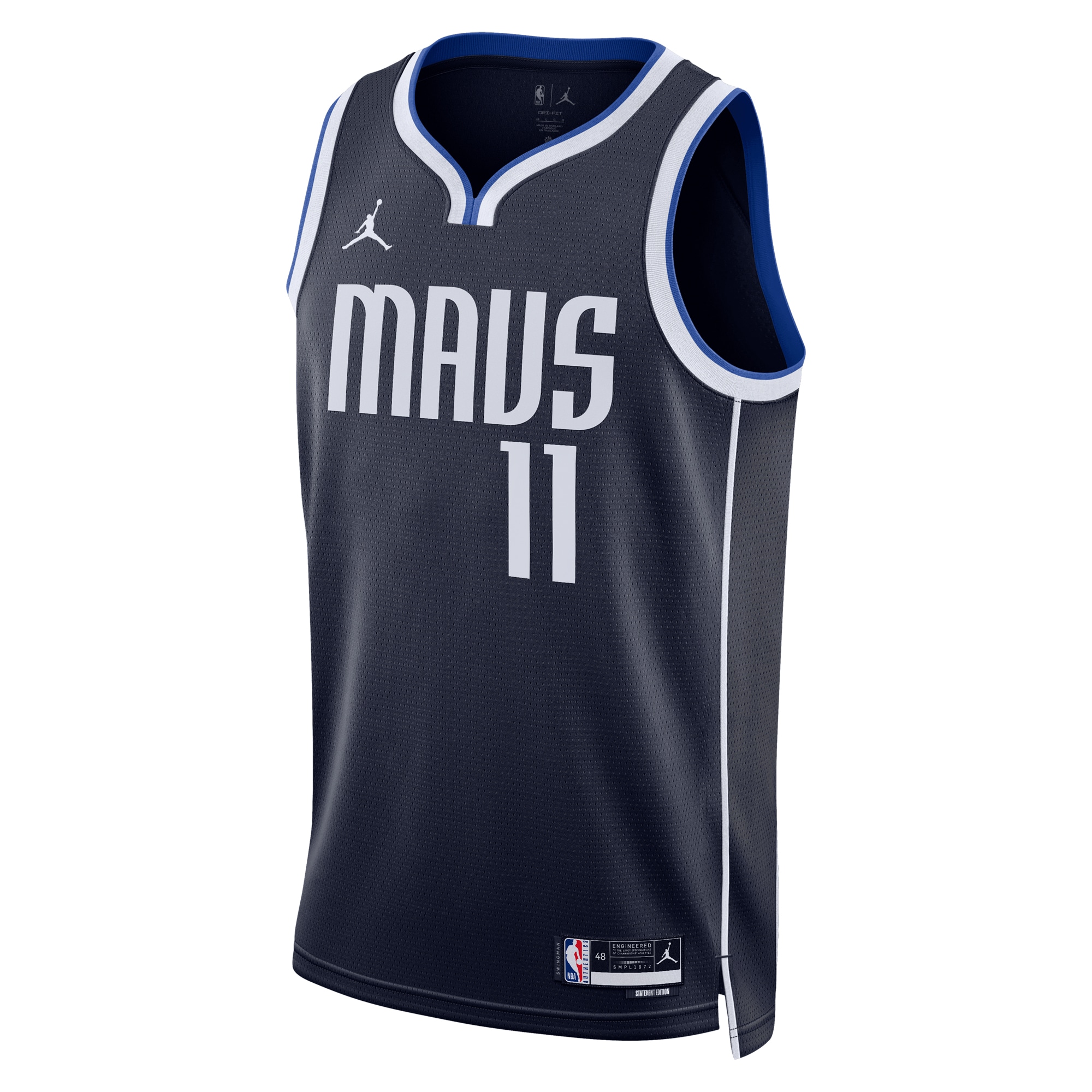 Alternative view of Dallas Mavericks Jordan Statement Edition Swingman Jersey - Navy - Kyrie Irving - Unisex - JS215 