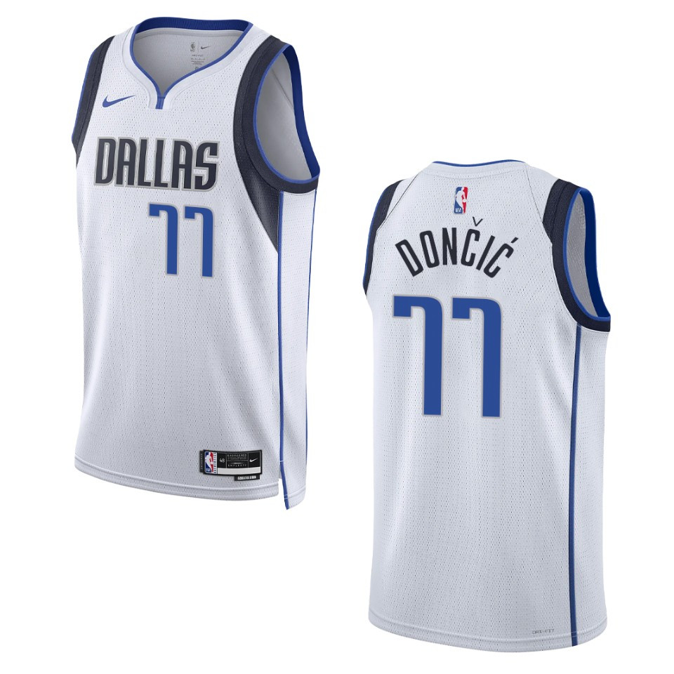 Dallas Mavericks Luka Doncic 2022-23 Association Edition White Swingman Jersey
