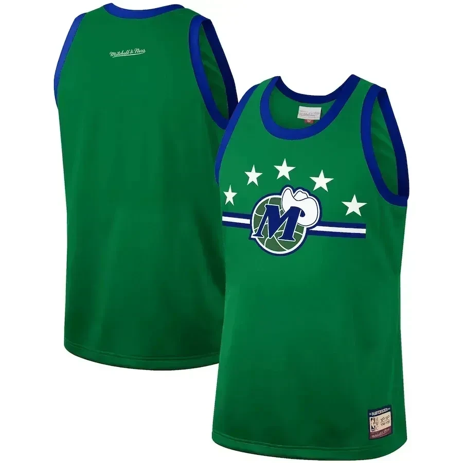 Dallas Mavericks Mitchell & Ness Hardwood Classics Team Heritage Fashion Jersey - Green - JS263 