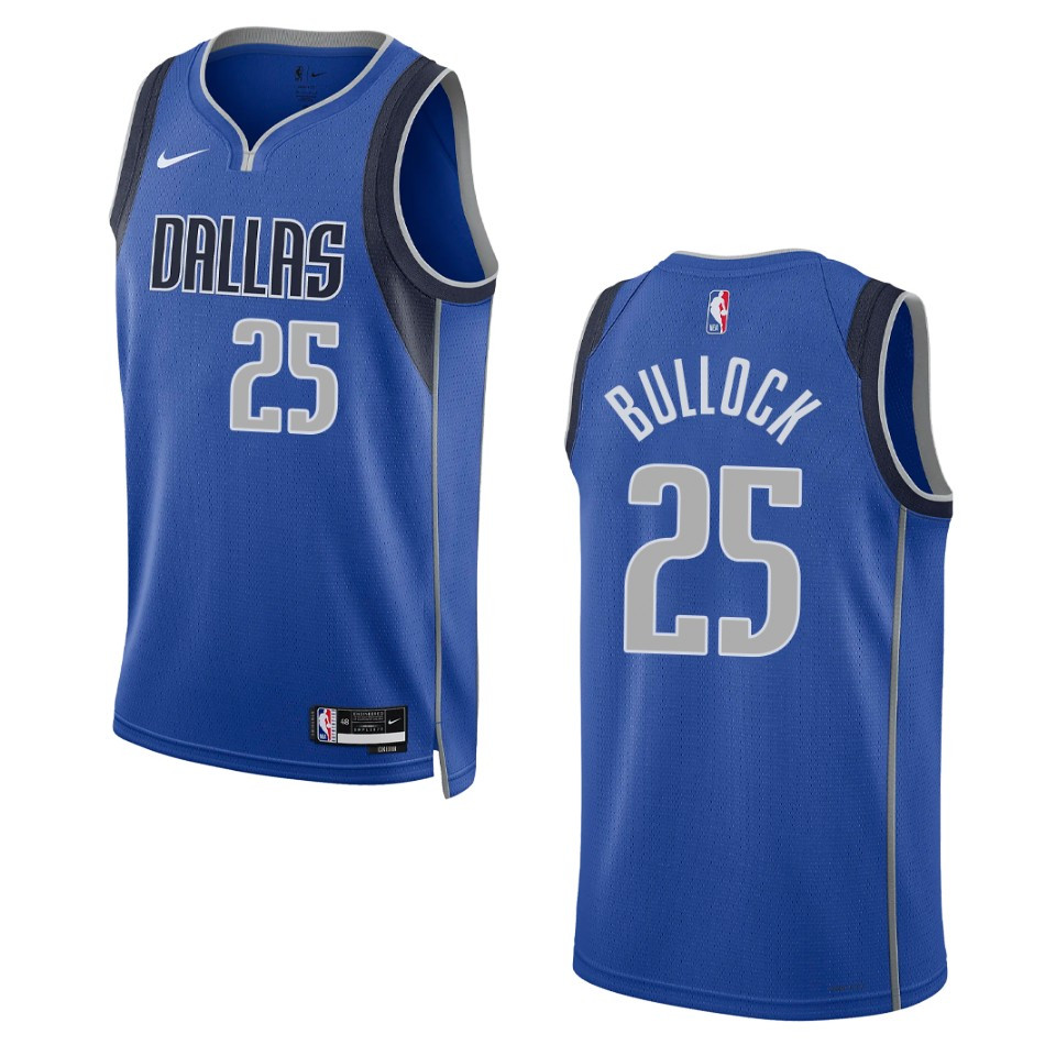 Dallas Mavericks Reggie Bullock 2022-23 Icon Edition Royal Swingman Jersey