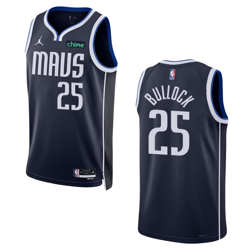 Dallas Mavericks Reggie Bullock 2022-23 Statement Edition Navy Jersey Swingman