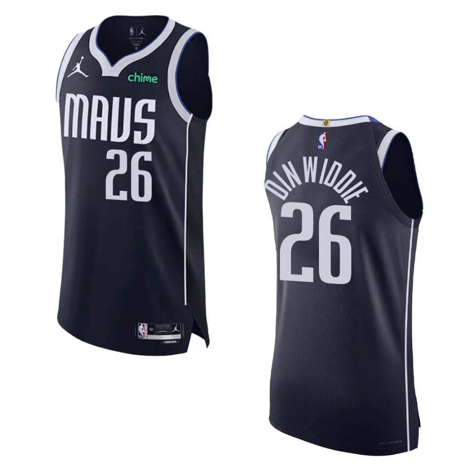 Dallas Mavericks Spencer Dinwiddie 2022-23 Statement Edition Black Jersey
