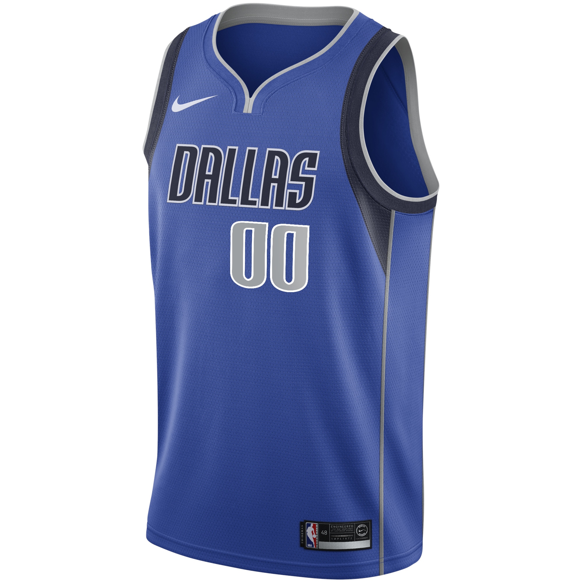 Alternative view of Dallas Mavericks Swingman Custom Jersey Blue - Icon Edition