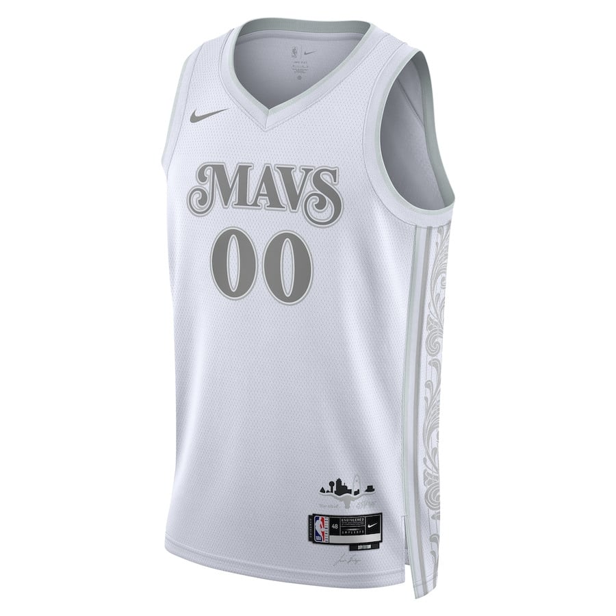 Alternative view of Dallas Mavericks Unisex 2024/25 Custom Swingman Jersey - City Edition - White - JS296 