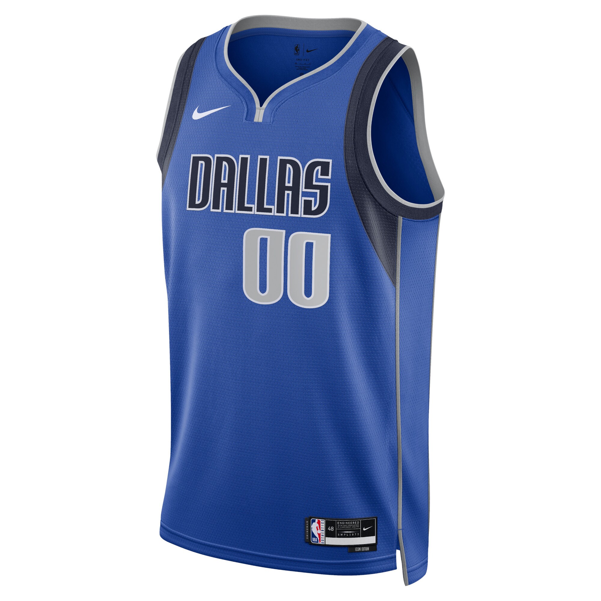 Alternative view of Dallas Mavericks Unisex Swingman Custom Jersey Blue - Icon Edition