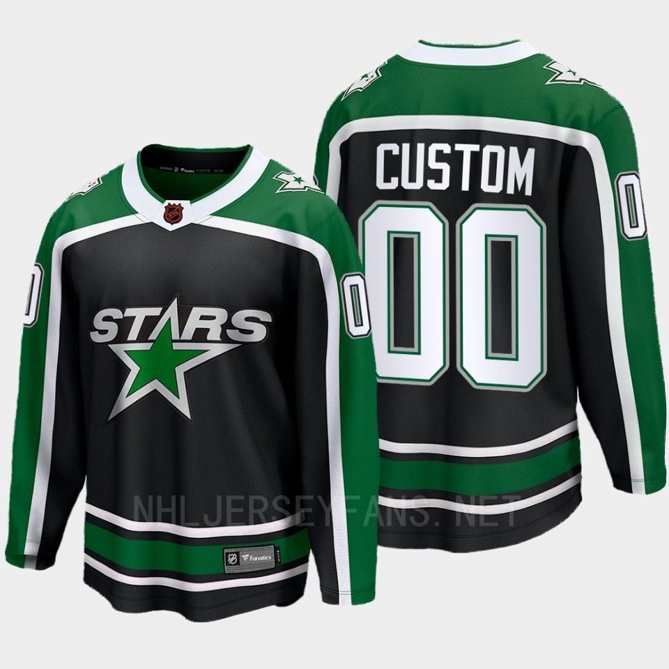 Dallas Stars 2022 Custom 00 Special Edition 2.0 Black Jersey Breakaway Player - JS632 