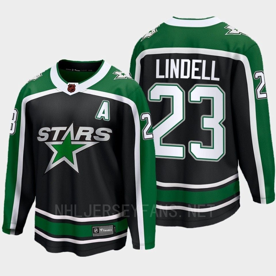 Dallas Stars 2022 Esa Lindell 23 Special Edition 2.0 Black Jersey Breakaway Player - JS171 