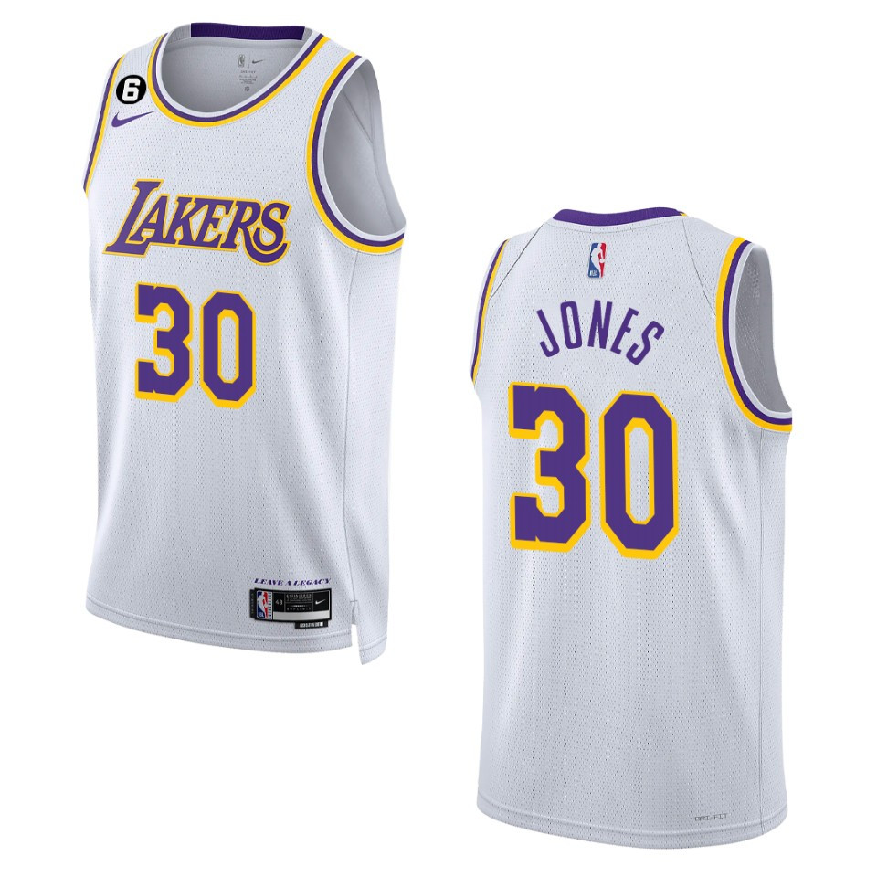 Damian Jones Association Edition Los Angeles Lakers 2022-23 White Swingman Jersey