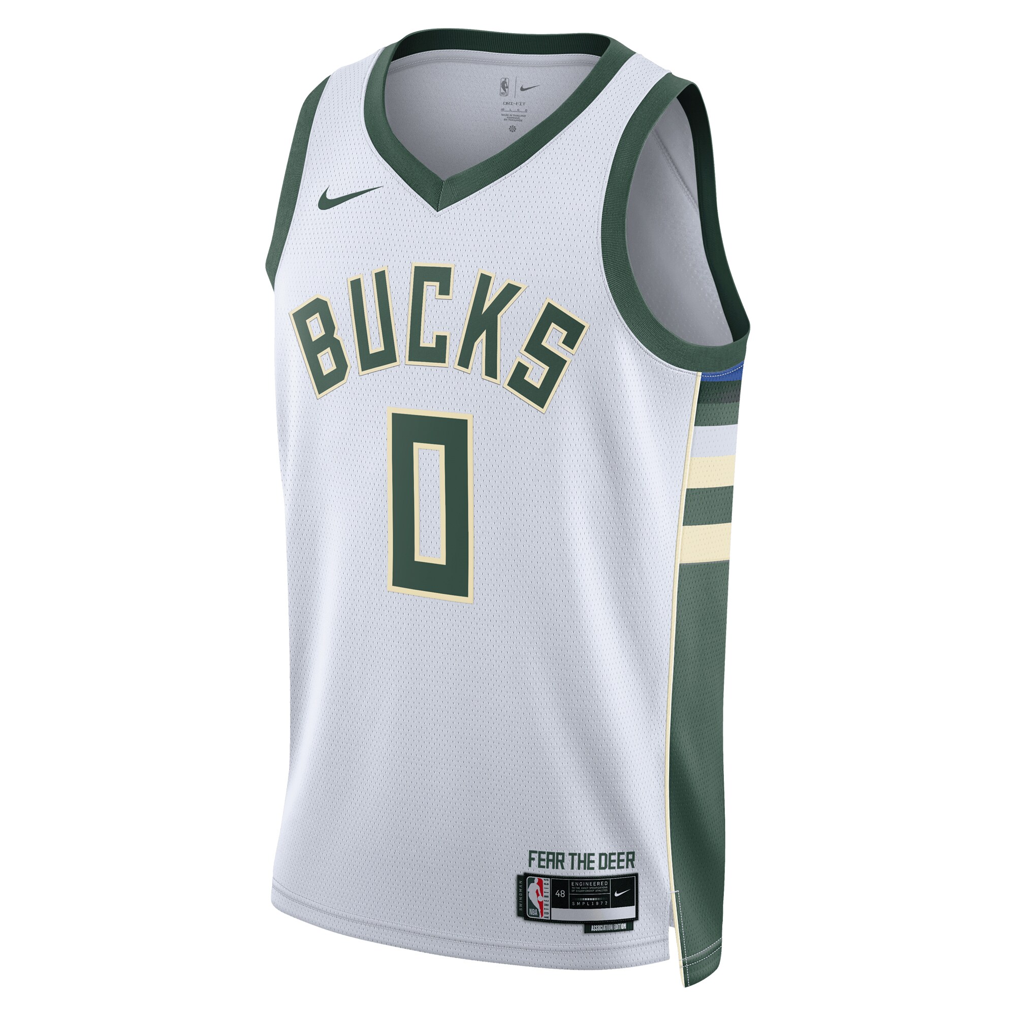 Alternative view of Damian Lillard Milwaukee Bucks Unisex Fear The Deer Swingman Player Jersey - Association Edition - White