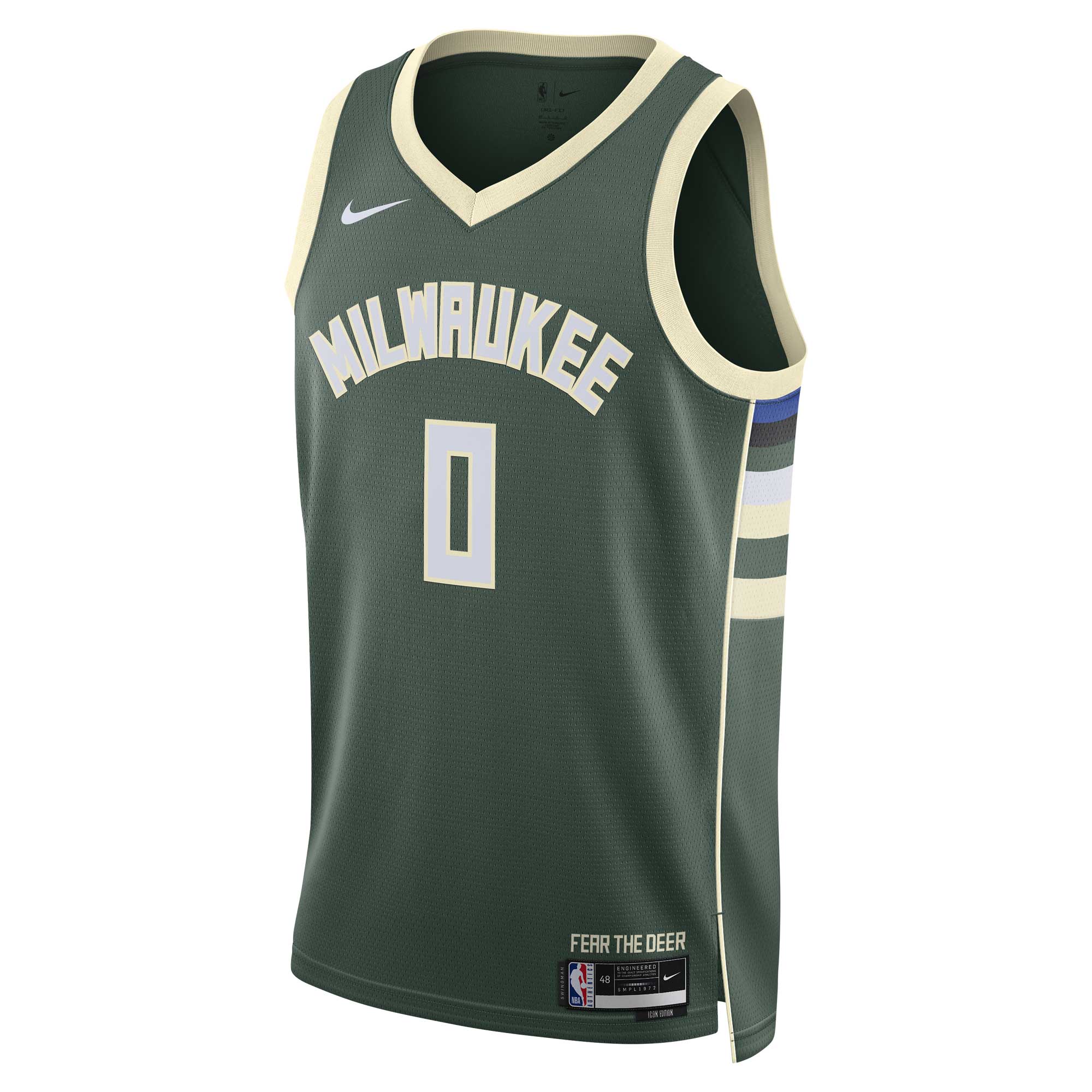 Alternative view of Damian Lillard Milwaukee Bucks Unisex Swingman Jersey - Icon Edition - Hunter Green