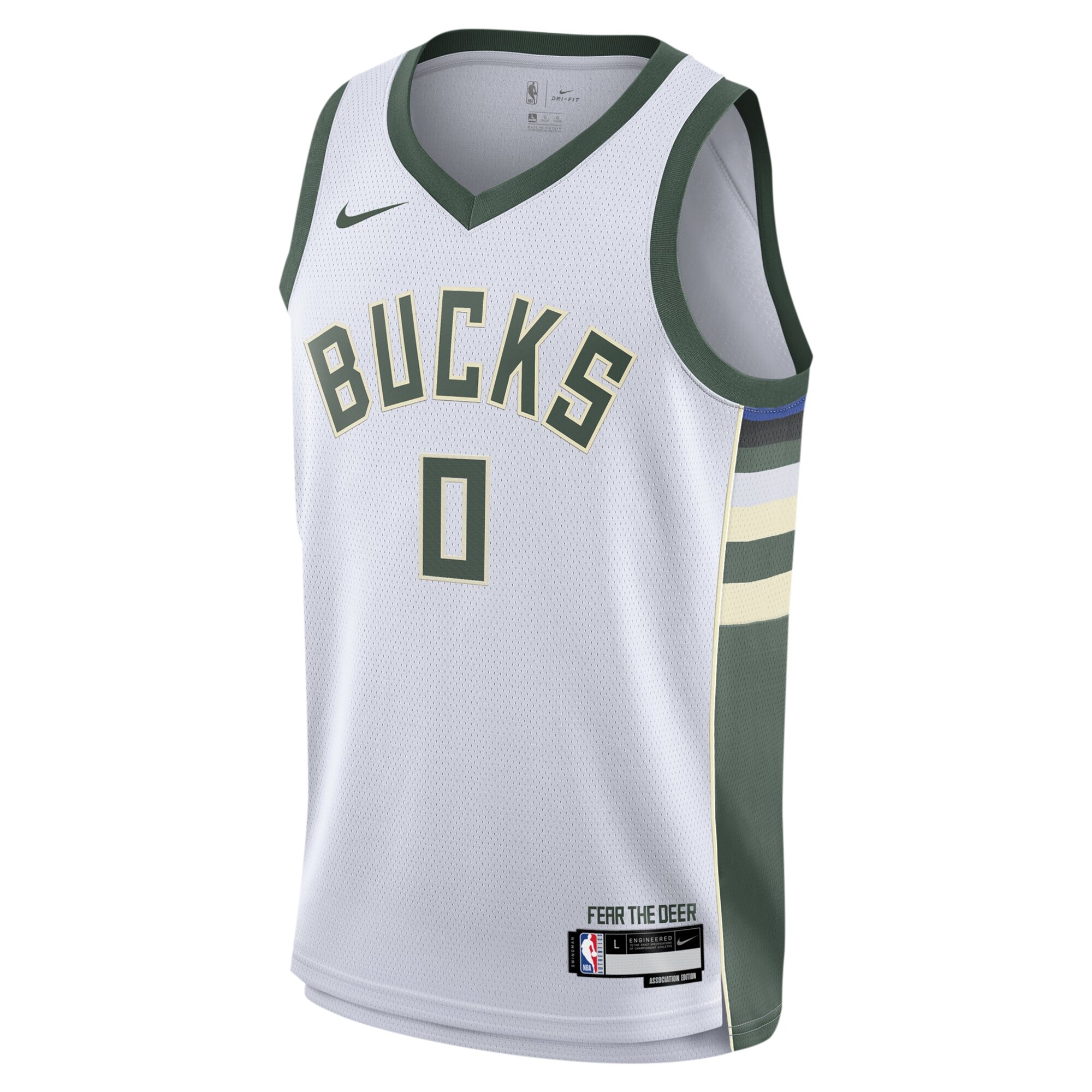 Alternative view of Damian Lillard Milwaukee Bucks Youth Swingman Jersey - Association Edition - White