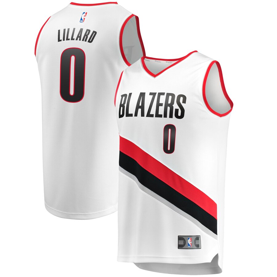 Damian Lillard Portland Trail Blazers Fanatics Branded Fast Break Replica Jersey White - Association Edition