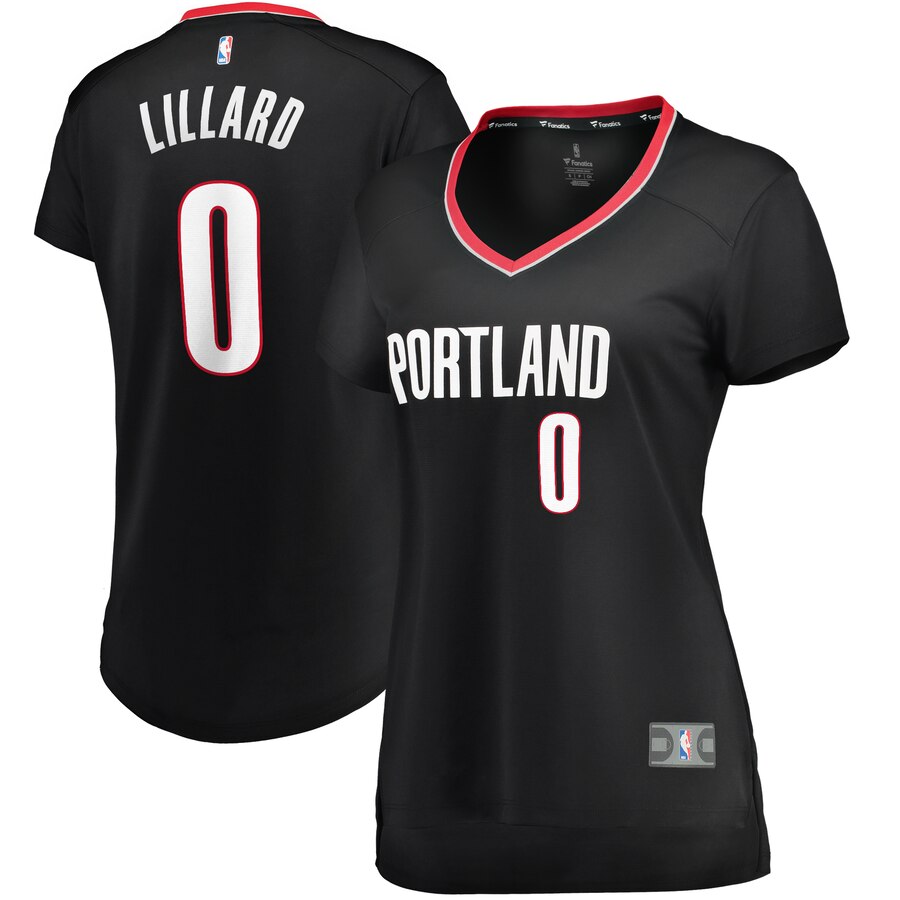 Damian Lillard Portland Trail Blazers Fanatics Branded Women's Fast Break Player Jersey - Icon Edition - Black