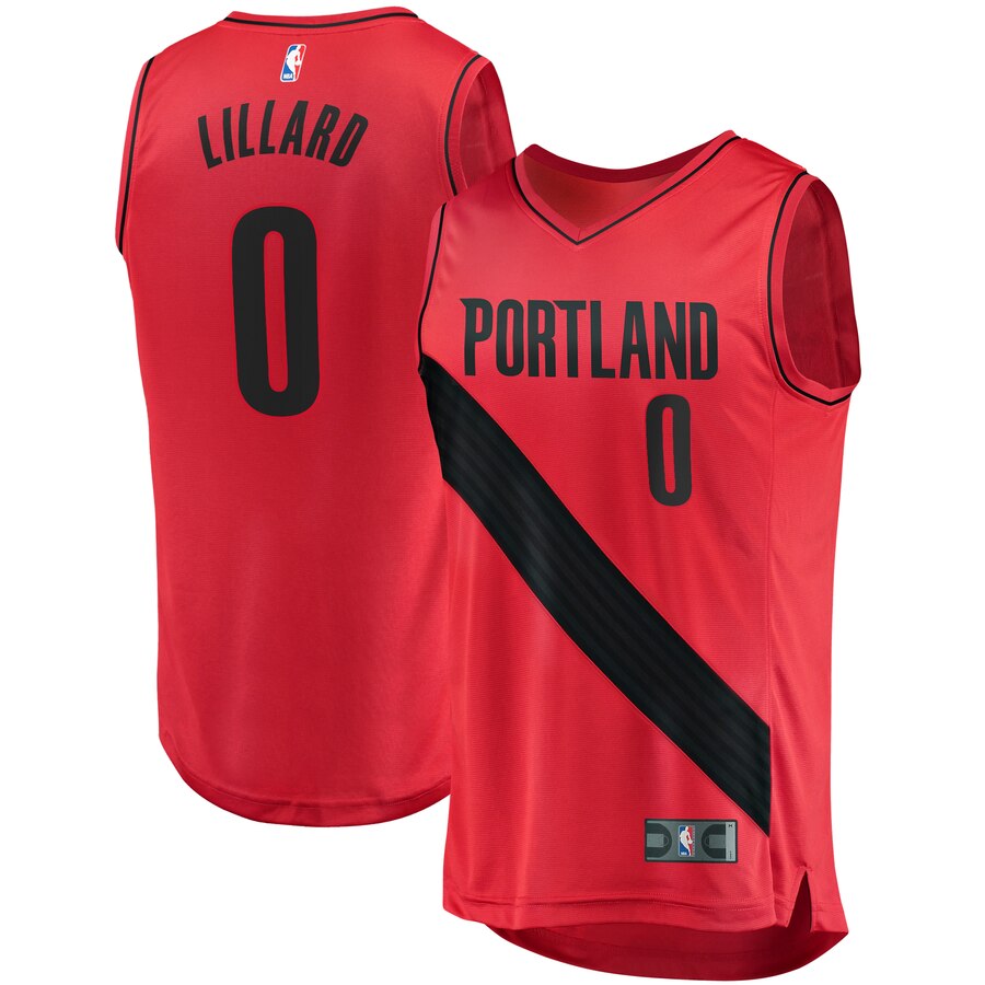 Damian Lillard Portland Trail Blazers Fanatics Branded Youth Fast Break Player Jersey - Statement Edition - Red